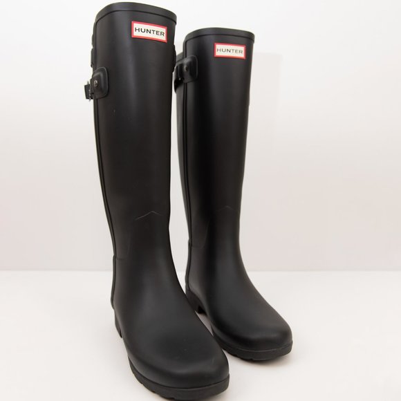 Hunter Shoes - Hunter Original Refined Backstrap Rain Boots Tall Black Matte Size 7